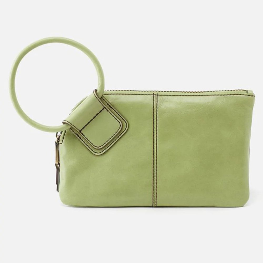 NWT New Hobo Sable Wristlet Seamist Leather Retired Rare
